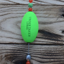 Load image into Gallery viewer, Undertaker Corks Oval Cork weighted popping float for saltwater fishing - Neon Green